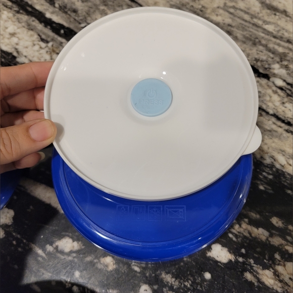 Weight Watchers WW Stackable Bowls Storage Containers With Handles Blue White - Picture 11 of 13